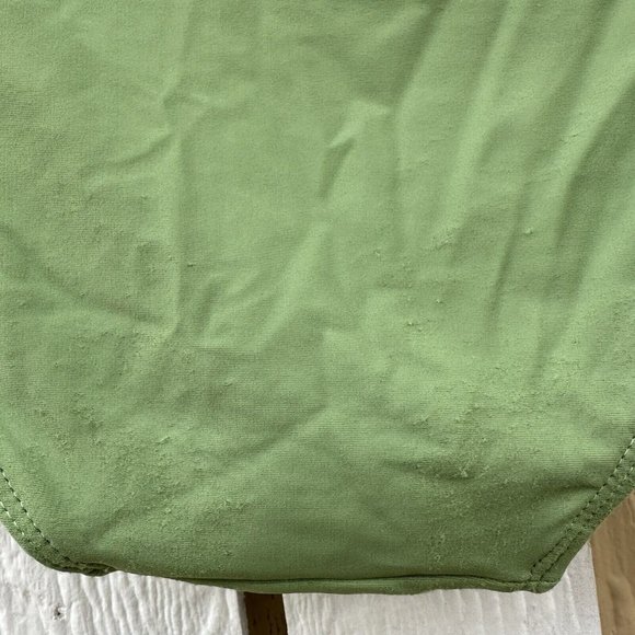 Nicole Miller Green Tankini Top Swimsuit Plus Size 2X Ruched Paisley - Picture 10 of 10